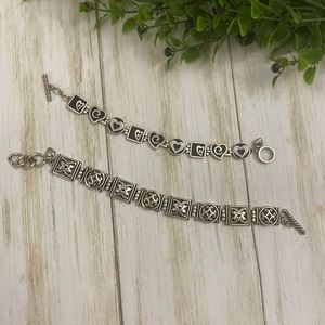 Brighton silver bracelet bundle of 2 reversible